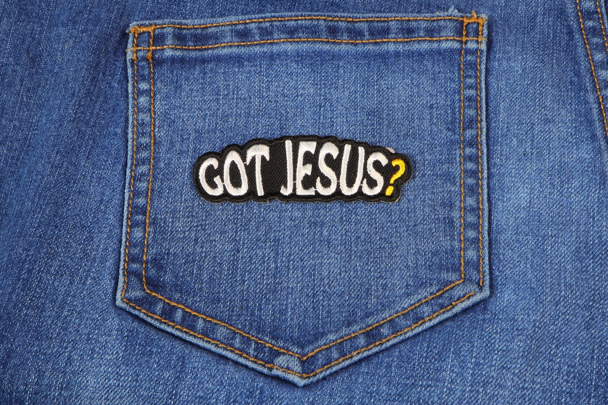 Got Jesus Patch - Perfect for Jackets, Vests, and Gear ( 3 x 2  inches )